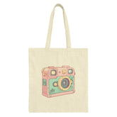 Cute Camera Tote Bag, Pastel Colors, Photographer Gift, Stylish Tote, Trendy Design, Everyday Bag, Shopping Bag, Book Bag, Travel Tote - Tawshia